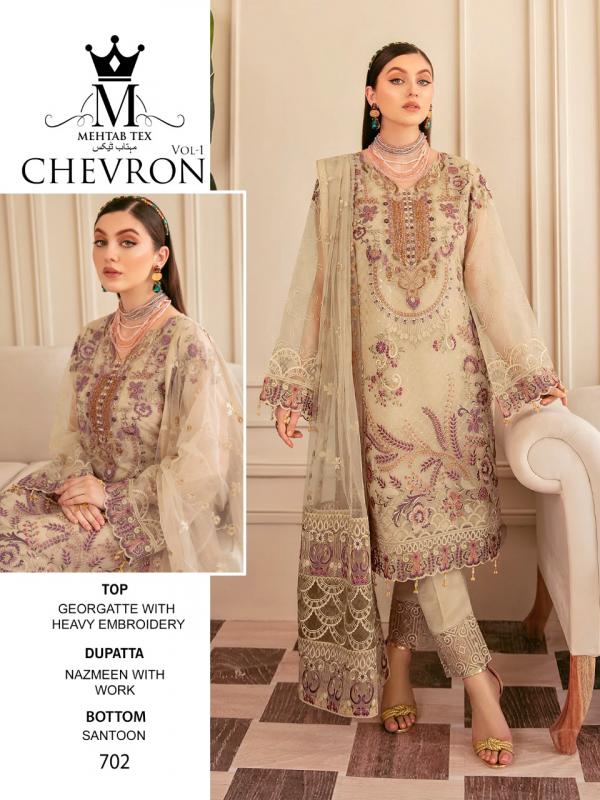 Mehtab Tex Chevron 1 Georgette Pakistani Salwar Kameez Collection